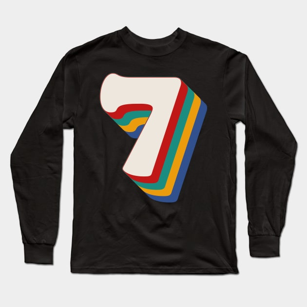 Number 7 Long Sleeve T-Shirt by n23tees